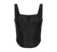 Self Portrait - Taffeta Corset Top - - Tops - Donna - Nero - L