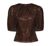 Self Portrait - Top con maniche a mantella impreziosito - - Blouses & Shirts - Donna - Marrone - M