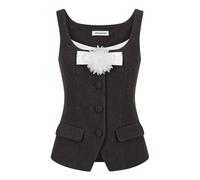 Self Portrait - Top con scollo a spalle scoperte - - Jackets - Donna - Marrone - S