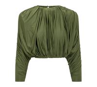Self Portrait - Top in Jersey con Dettagli Arricciati - - Tops - Donna - Verde - S
