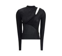 Self Portrait - Top in Maglia Viscosa con Cut-Out - - Tops - Donna - Nero - XS