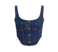 Self Portrait, ,Tops ,Donna ,Blu ,XS Denim Corset Top