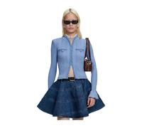 Self Portrait, ,Tops ,Donna ,Blu ,XS Pearl Trim Cardigan