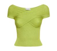 Self Portrait - Wide Neck Top - - Tops - Donna - Verde - M