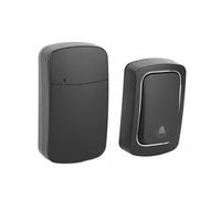 Self Powered Wireless Doorbell Outdoor Home Welcome Ding Dong Door Bell Black