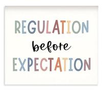 Self Regulation Quote Canvas Wall Art Regulation Before Expectation for Counseling Office Calm Corner Bedroom(Unframed,08x12inch(20x30cm))