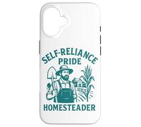 Self Reliance Homesteader Pride Farming Rurale Slow Life Custodia per iPhone 16