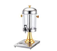 Self-Service Drinks Machine, 8L/16L Beverage Dispensing Machine, Built-in Stainless Steel Ice Column for Hot and Cold, Heat-resistant Handle Design, For Hotel Banquets(Gold,1 head)