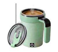 Self Stirring Coffee Mug - 380 ml Hot Chocolate Container With Temperature Display | Electric Self Mixing Milk Cup For Students Busy Professionals Tech Lovers Office Home Study Room Car Travel