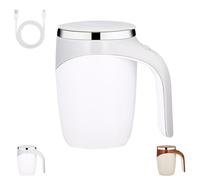 Self Stirring Coffee Mug, Magnetic Automatic Self-Stirring Coffee Mug, Self Mixings Coffee Mugs, 12.85oz Selfs Stirrings Coffee Mugs, Rechargeable Automatic Magnetics, For Milk, Cocoa, Protein (white)