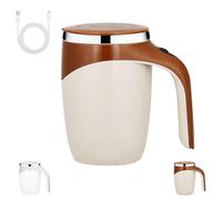 Self Stirring Coffee Mug, Magnetic Automatic Self-Stirring Coffee Mug, Self Mixings Coffee Mugs, 12.85oz Selfs Stirrings Coffee Mugs, Rechargeable Automatic Magnetics, For Milk, Cocoa, Protein (BROWN)