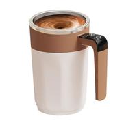 Self Stirring Mug - 400 ml Rechargeable Drinkware With Lid, Electric Coffee Cup Built In Lcd | Self Stirring Mug For Beverage Cocoa Honey Women Men Home Kitchen Bar Birthday Christmas Office