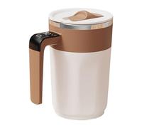 Self Stirring Mug - 400ml Rechargeable Automatic Mixing Holder with Lid, Electric Coffee Built-in LCD, Magnetic Rotation Agitation Hardware, Temperature Display Shroud | Beverage Preparation Presentat