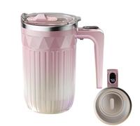 Self Stirring Mug - ABS Steel 450ml, Magnetic Mixer, Ricaricabile Cup | Temperature Display, Detachable Stirrer, Automatic Heating For Coffee, Tea, Cocoa, Chocolate, Ufficio, Home, Kitchen, Cafe