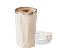 Self Stirring Mug - Automatic Mixing Cup, Magnetic Detachable Base Coffee Cup for Hot Drinks Use, Self Stirring Coffee Mug for Tea Milk Cocoa, Portable Drinkware, Travel Office Stainless Steel 400ml