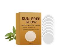 Self Tan Patches - Natural Bronze Sunless Tanner | 7 Piece Face Microneedle Tanning Stickers Gradual Glow Bronzing Skin Care Pads for Travel, Beach Vacation, Events, Summer Use