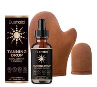 Self Tanner Gocce per il viso abbronzante,A Rapido Assorbimento,assorbimento veloce, uomini e donne bella Gocce abbronzanti nera,abbronzatura naturale senza luce solare con guanto autoabbronzante
