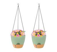 Self-Watering Plant Hanger Pots | 2 Pack Hanging Planter With Water Reservoir Basket, Self Watering Flower Pots For Indoor Outdoor Use, Home Wall Window Garden, Living Room Bedroom Kitchen Balcony Pa