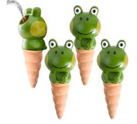 Self Watering Plant Spikes 4 Pieces - - - Frog Shape Self Drip Terracotta |