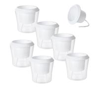 Self Watering Pots - ABS 9.9cm, Plant Drainage Pots, Automatic Watering | Wick Rope System, Indoor Garden For Home, Office, Outdoor Garden, Yard, Patio, Balcony, Deck, Porch