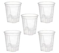 Self Watering Pots for Indoor Plants - 5 Pieces, Orchid Planter with Drainage Hole | Self Watering Planters for Outdoor Balcony Patio Vegetable Tomato Strawberry