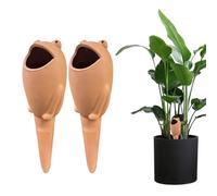 Self-Watering Spikes, 2-Piece Ceramic Irrigation System, Outdoor Automatic Plants Waterer with Porous Capillary Diffusion, Botanical Hardware for Fluid Management, Soil Hydration, Nutrient Transport