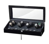 Self Winding Automatic Watch Winder 5 Rotation Models with 8 Watch Winder Positions And 9 Display Storage Spaces for Men And Women Watches Bedroom Accessories (C)