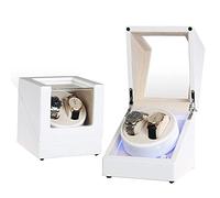 Self Winding Watch Winder Box for Automatic Watches Or Compatible with Couple Size Double Battery Powered Super Quiet Motor by Watch Winder Smith Bedroom Accessories (G)