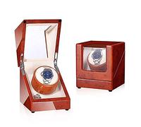 Self Winding Watch Winder Box with Quiet Motor 5 Rotation Models Dual Power Supply Wooden Storages Box Case for Automatic Watches Bedroom Accessories (D)
