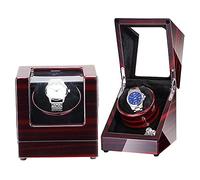 Self Winding Watch Winder Box with Quiet Motor 5 Rotation Models Dual Power Supply Wooden Storages Box Case for Automatic Watches Bedroom Accessories (F)
