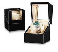 Self Winding Watch Winders for 1 Watches Single Automatic Watch Winder with Quiet Motor 5 Rotation Mode Settings Suitable for Men's And Ladies Wrist Watch Bedroom Accessories (F)