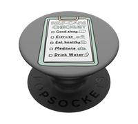 SelfCare Checklist Promemoria abitudini sane PopSockets PopGrip Adesivo