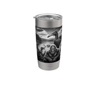 Selfie Bigfoot Alien Palude Mostro UFO Criptidi A Un Lago Bicchiere termico in acciaio inox doppia parete