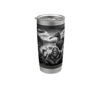 Selfie Bigfoot Alien Palude Mostro UFO Criptidi A Un Lago Bicchiere termico in acciaio inox doppia parete