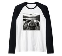 Selfie Bigfoot Alien Palude Mostro UFO Criptidi A Un Lago Maglia con Maniche Raglan