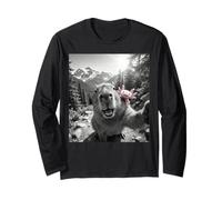 Selfie Capybara Axolotl Mountain Adventure Kids Adults Maglia a Manica