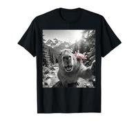 Selfie Capybara Axolotl Mountain Adventure Kids Adults Maglietta