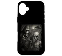 Selfie degli amici alieni di Area 51 Bigfoot Custodia per iPhone 16 Plus