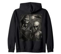 Selfie degli Amici Alieni di Area 51 Bigfoot Felpa con Cappuccio