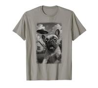 Selfie del Bulldog Francese angosciato UFO con l'invasione Maglietta