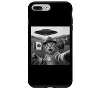 Selfie del gatto con alieno UFO Canada Day Cat Regali per gli uomini Kid Custodia per iPhone 7 Plus/8 Plus