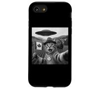 Selfie del gatto con alieno UFO Canada Day Cat Regali per gli uomini Kid Custodia per iPhone SE (2020) / 7 / 8