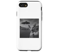 Selfie del gatto UFO Sphynx con umorismo per gli amanti Custodia per iPhone SE (2020) / 7/8