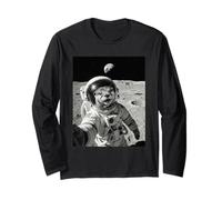 Selfie dell'astronauta della lontra sulla Luna Amante Maglia a Manica