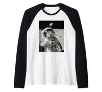 Selfie dell'astronauta della lontra sulla Luna Amante Maglia con Maniche Raglan