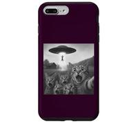 Selfie di gatti con UFO alieno per uomo donna bambini divertente gatto UFO Custodia per iPhone 7 Plus/8 Plus