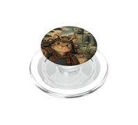 Selfie di Gatto Samurai col Buddha di Kamakura Ukiyo-e PopSockets PopGrip per MagSafe