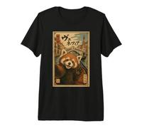 Selfie di Panda Rosso nei Canali di Venezia, Sumi-e Maglietta Premium