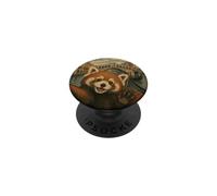 Selfie di Panda Rosso nei Canali di Venezia, Sumi-e PopSockets PopGrip Adesivo