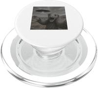 Selfie di pangolino UFO con invasione aliena novità umorismo PopSockets PopGrip per MagSafe